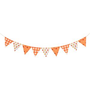 Fall Banner Garland – Autumn Triangle Flag Bunting with Plaid, Pumpkin & Maple Leaf Designs – Cardstock Thanksgiving Decorations for Fall Birthday, Harvest & Party Supplies