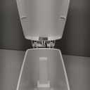 simplehuman 10 Liter / 2.6 Gallon Compact Slim Bathroom or Office Step Trash Can, White Plastic