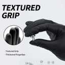 Disposable Medical Synmax Vinyl Exam Gloves- 4 mil Safty Glove 1000pcs - Latex-Free & Powder-Free - SGBE 8003, Large (Case of 1000, Black) (Black, L)