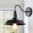 Black Wall Sconces Lighting, Farmhouse Barn Gooseneck Wall Mount Light Fixture Industrial Lighting for Bedroom, Kitchen, Living Room, Bathroom, and Hallway
