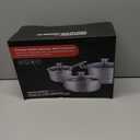 Aufranc Stainless Steel pots and pans set, 6 Piece Nonstick Kitchen Induction Cookware Set,Works with Induction/Electric and Gas Cooktops, Nonstick, Dishwasher