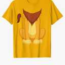 Lion Shirt Adult Men Women Kids Lion Costume T-Shirt, Yellow, Size L