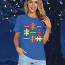 Qskall Autism Awareness Shirt for Women: Autism Puzzle Piece Tshirt Autism Be Kind Tee Shirts