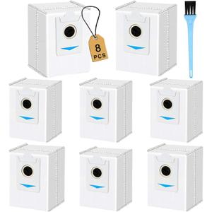 GYLBF 8 Pack Vacuum Bags for ECOVACS DEEBOT X2 Omni/ X2/ X2 PRO, Dust Bags for ECOVACS DEEBOT T30S/ T30S PRO, Replacement Bags