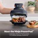 Ninja Crispi 4-in-1 Glass Air Fryer | 450F | Non-Toxic | 4QT & 6-Cup Glass Containers w/Lids | Microwave, Freezer, Dishwasher Safe | Max Crisp, Air Fry, Bake, Recrisp | Cyberspace Gray, FN101GY