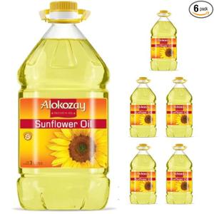 Alokozayl – Ideal for All Cooking Needs – Halal & Kosher Certified – High-Heat Stability, No Burn, No Odor – Nutritious, Easy to Digest – 3 Liters x 6 pack (101.44 fl oz)