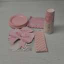 Pink Bow Birthday Party Supplies Serve 24, Coquette Birthday Decorations Include Bow Plates Napkins Cups Banner Tablecloth Cake Topper Balloons Bow Theme Tableware for Girls Bachelorette Decor