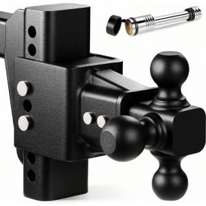 Drop Hitch Heavy Duty for Truck (20,000 LBS GTW), HANDNAM Adjustable Trailer Hitch with 6-Inch Drop/Rise, Tow Hitch, Fits 2-Inch Receiver, Trailer Hitches with Double Anti-Theft Pins Locks