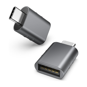 Syntech USB C to USB Adapter Pack of 2, USB 3.0 Female to Thunderbolt 4/3 Adapter Compatible with MacBook Pro Air 2024, Surface, iPad, iPhone, Galaxy Notebook, XPS and More Type C Devices, Space Grey