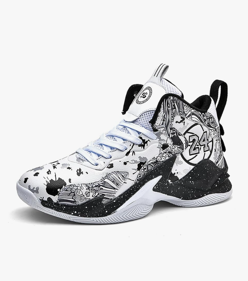 Boys Basketball Shoes Breathable Indoor Athletic Shoes Youth Outdoor Fashion Sneakers Comfortable Basketball Shoes for Girls, Size: 8 Big Kid