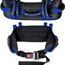 Heavy-Duty Transfer Gait Belt for Seniors with Metal Buckle, Multiple Padded Handles, Adjustable Patient Assist Belt Fit Waist 32-53 inch