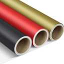 VISPAD Gift Wrapping Paper Rolls, 3 x Mini Rolls 17" x 120" Yards, Perfect for Gift Package Wrapping, Crafts, Valentine's Gift Wrap, Wedding Decorations, Baby Shower, Birthday