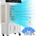 VEVOR Evaporative Air Cooler,2100 CFM 13X34 inch Air Cooler,3 Speeds and 12H Timer Portable Air Conditioner,Energy-Saved Swamp Cooler for party,pool and patio,7 Gal Water Tank & 750 Sq.Ft