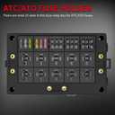 DAIERTEK Fuse Relay Box 12V Automotive 10 Slots Relay Holder 15 Slots ATC/ATO Fuse Holder Universal Fuse and Relay Box Block for Automotive Truck Marine Boat