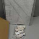 MAONAME Wood Display Risers Decorative Tray, Farmhouse Pedestal Stand for Display Home Decor, Vintage White Beaded Wooden Tray for Kitchen Counter, Short and Tall Footed