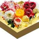 16PCS Square Mirror Centerpieces for Tables, Gold Acrylic Candle Mirror Plates for Table Centerpieces, 10" Mirror Trays for Wedding Birthday Party Centerpieces Decorations