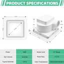 Bathroom Ventilation Fan with Light,With light color controller,12W Square LED 3000K/4500K/6000K,141 CFM,0.7 Sones Quiet Bathroom Exhaust Fan,White(3-Colour LED)
