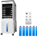 Portable Air Conditioner, 3-in-1 Evaporative Air Cooler with 3.2 Gal Water Tank, Windowless Portable AC Fan with 6 Ice Packs, Remote, 12H Timer, 3 Speeds, 4 Modes for Room Bedroom Office