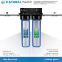 iSpring F2WGB22BPB 4.5 x 20 2-Stage Whole House Water Filter Replacement Pack Set with Carbon Block and Lead Reducing Cartridges, Fits WGB22B-PB, white