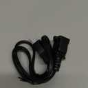 US 2 Prong Extension Cords 3 Ft 2 Outlet Black Extension Cord Cable 125v 10a Male to Female Power Cord for Nema 1-15p to 1-15r