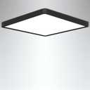Flush Mount Ceiling Light, 3000K/4500K/6500K switchable Ceiling Light, 12 Inch Flush Mount Light, 36W Square Ceiling Mount Light Fixture for Kitchen, Bedroom, Living Room, Dining Room (Black)