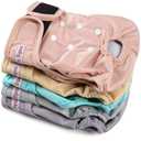 Washable Reusable Female Dog Diapers(5 Pack)Doggie Puppy & Doggy Dog Diaper, Period Panties in Heat Small Pink Purple Brown Green Blue