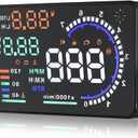 5.5 inches A8 OBD2 Windshield HUD Head Up Display with Display RPM MPH Speeding Warning Fuel Consumption Temperature