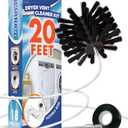 The Professional Dryer Vent Cleaner Kit -(20-Feet) Innovative Lint Remover Reusable Strong Nylon| Flexible Lint Brush with Drill Attachment for Faster Cleaning