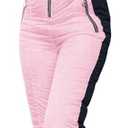 Yousify Womens Snow Suits Winter Ski Suit Onesie Outdoor Sports Waterproof Snowsuit Removable Faux Fur Collar Coat Jumpsuit, Pink Medium