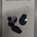 Air Tagholder 2 Pack - Waterproof Keychain Case with Steel Wire Cable & Hex Lock, Anti-Lost Shockproof Cover Compatible with Apple Air Tag for Luggage, Backpack, Keys, Bicycles, Kids Items - Black