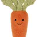 Apricot Lamb Toys Plush Food Plushies Green and Orange Naive Carrot Stuffed Vegetable Soft Cuddly Perfect for Kids 8.7 Inches