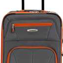 Rockland Pasadena Softside Spinner Wheel Luggage, Charcoal, Carry-On 20-Inch, F2281-CHARCOAL