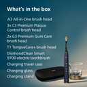 Philips Sonicare DiamondClean Smart 9700 Electric Toothbrush - Sonic Toothbrush with App, Pressure Sensor, 15 Brushing Settings, Replacement Reminder, Charging Travel Case, Lunar Blue, HX9957/71