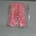 Valentines Day 300 Pcs Pink Heart Straws, Disposable Plastic Straws, Cute Heart Shaped Straw Individually Wrapped with Doilies for Wedding Birthday Bridal Shower Parties Decor