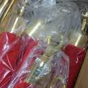 4 Pack Gold Stanchions and Velvet Ropes Set, Stainless Steel Crowd Control Barriers, 3Pcs Red Carpet Ropes and Poles for Party Supplies,Photobooth Accessories, Prom,Birthday,Business,Wedding, Museums