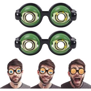 2PCS Funny Glasses for Adults Crazy Eye Glass Googly Eye Glasses Adult Size Silly Sunglass With Blinking Eyeball On Them Novelty Eyeglasses for Kids Hilarious Gag Gifts Prank Stuff Goofy Glasses Toys