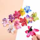 10 Pcs Bohemian Flowers Hair Clip, Multicolored Women Big Chiffon Orchid Flower Hairpin Hawaiian Alligator Clips for Bridal Wedding Accessory Beach Party Wedding,Hair Barrette Accessories