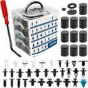 1101PCS Car Door Trim Panel Clips Kit, Car Retainer Clips Auto Push Pin Rivets Set - 32 Most Popular Sizes and 1 Pcs Fastener Remover Remover for GM Ford Mazda Chrysler Benz Subaru Toyota Honda