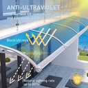 Window Awning Door Canopy Exterior, Aluminum Bracket Awnings, Black Bracket Awnings, Suitable for Terraces, Bedroom Windows, Rain and Snow Protection, Sunshade, Easy to Install