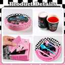 350 PCS Burnouts or Bows Gender Reveal Decorations for 50 Guests，Boy or Girl Gender Reveal Party Supplies Inclide Plates and Napkins,Cups Disposable Cutlery