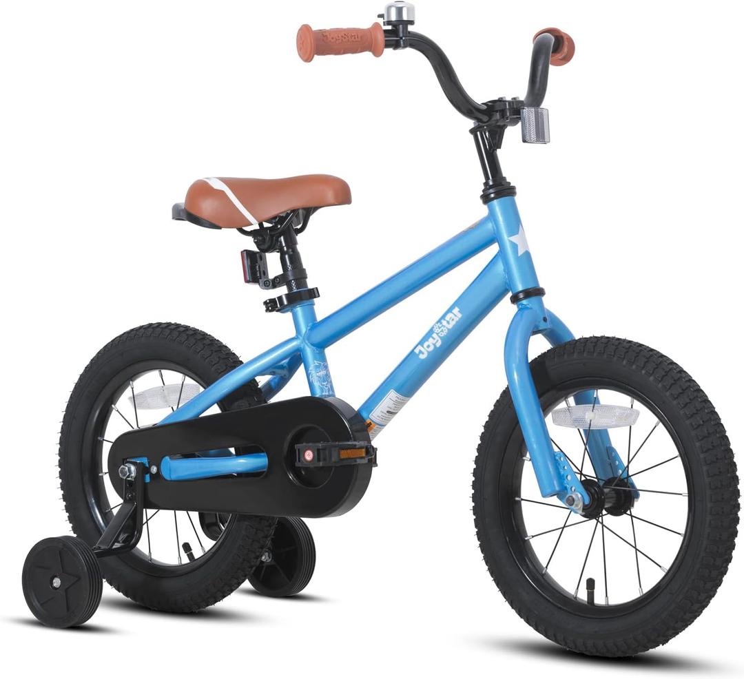 JOYSTAR 14 Inch Kids Bike for 3 4 5 Years Boys Girls Gifts Children Bicycle with Training Wheels Coater Brake BMX Style Blue
