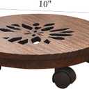 Wood Plant Stand Indoor,Plant Caddy with Lockable Wheels,Pot Stand,Rolling Plant Stand with CastersPlant Dolly with Wheels ,Heavy Duty Plant Base with Wheels