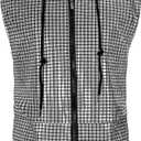 Men's Sequins Sleeveless Hooded Vest Disco Zippered Shirts 70s Disco Party Costume M