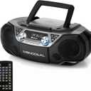 MONODEAL CD Player & Cassette Tape Player with Bluetooth, Powerful Stereo CD Player Boombox with X-BASS,CD and Cassette Player Combo,FM/USB/AUX & Remote, Tape Recording, Sleep Timer, AC/DC Powered