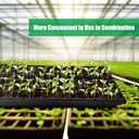 RooTrimmer 10 Pack 1020 Seed Starter Trays and 10 Pcs 72 Cell Plug Trays, Thick Durable Seedling Plastic Nursery Tray for TD538 1020 Tray Germination (10 Sets), 72 Cells-shallow