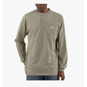 Carhartt Men's K128 Long Sleeve Henley T-Shirt M 