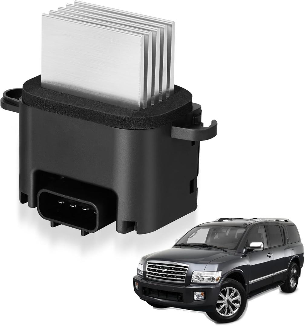 Blower Motor Resistor Compatible with Infiniti QX56, Nissan Armada Frontier Pathfinder Titan, Suzuki Equator, HVAC Fan Speed Control Module, Replacement 27151ZW00A
