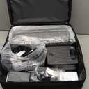 iLive Cinema Pop-Up Film Kit, 720p Projector with 120 Inch Screen, Bluetooth 5.0 Speaker, HDMI/USB/3.5mm, Black, Portable Theater, 21.5 x 17 x 19 cm