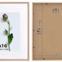 12x16 Frame Set of 1, Solid Oak Wood 12 x 16 Picture Frames with Plexiglass Display Poster 8.5x11 with mat or 12x16 without matte Wall Hanging Collage frame Wall Decor