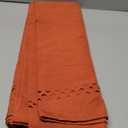 MIULEE Burnt Orange Rectangle Linen Polyester Fall Thanksgiving Tablecloth with Decorative Cutouts Waterproof Stain Resistant Table Cloth 60x104 inch Farmhouse Style for Dining Wedding Party